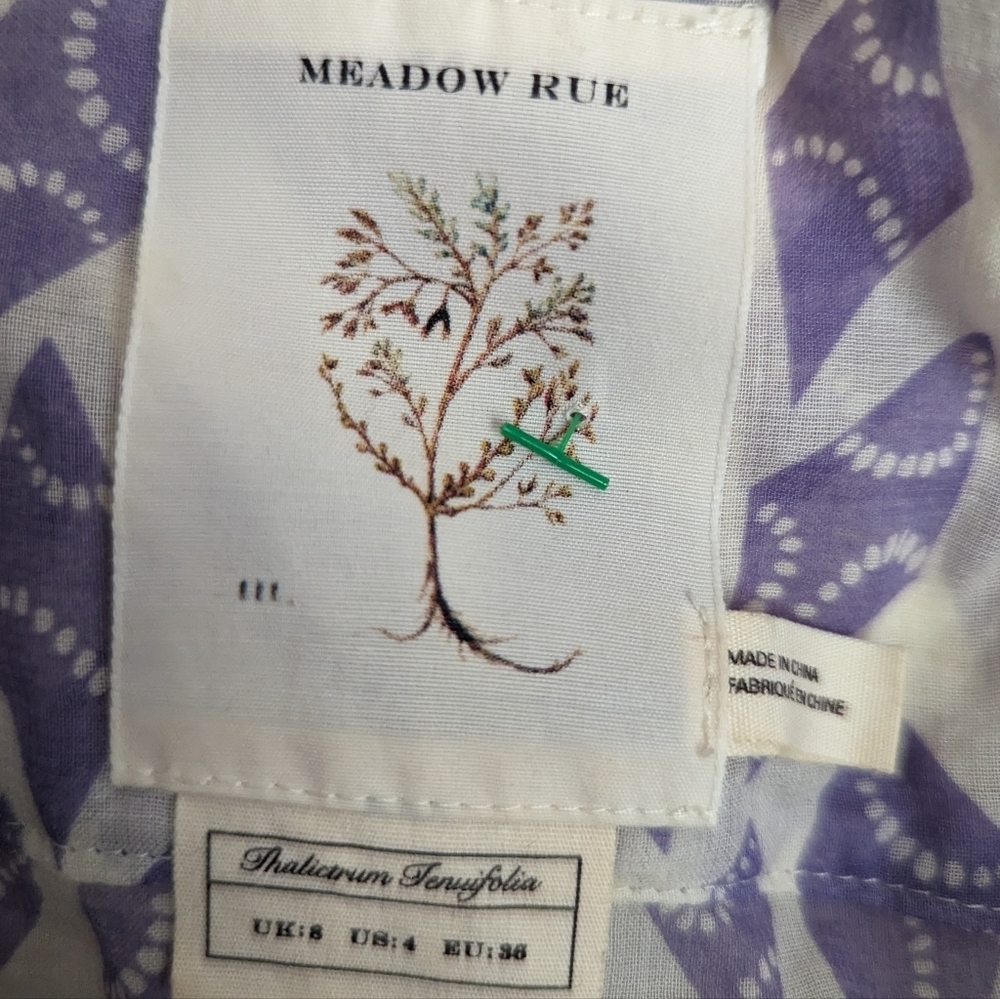 Anthropologie Lavender Printed Sleeveless Midi Dress - Picture 5 of 7